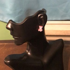 Pink gummy bear studs